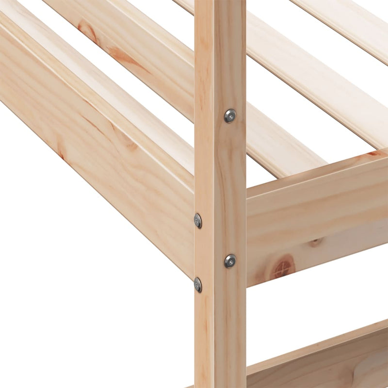 Loft Bed without Mattress 100x200 cm Solid Wood Pine