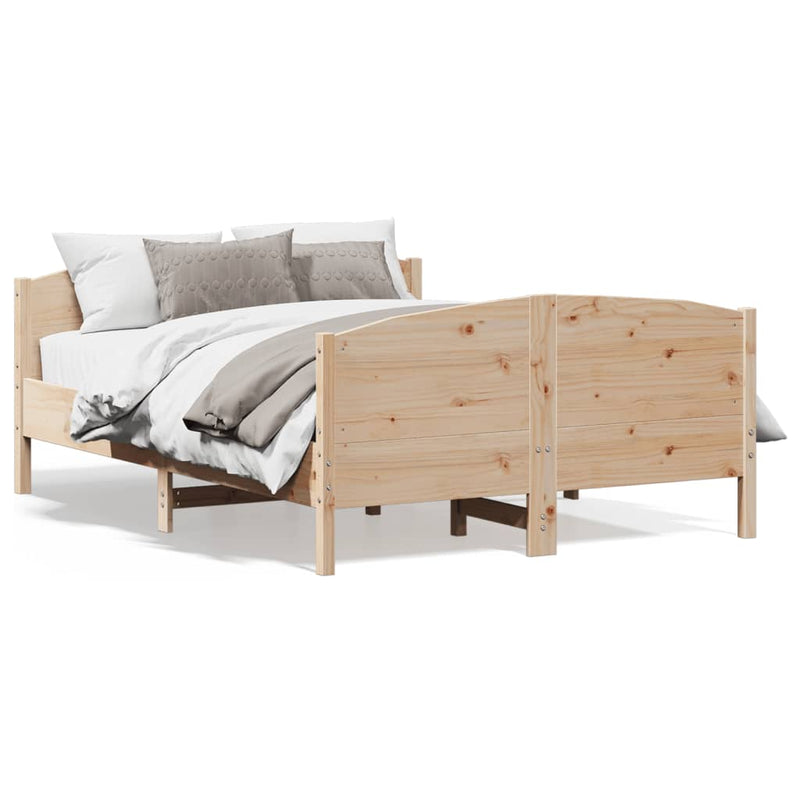 Bed Frame without Mattress 120x190 cm Small Double Solid Wood Pine