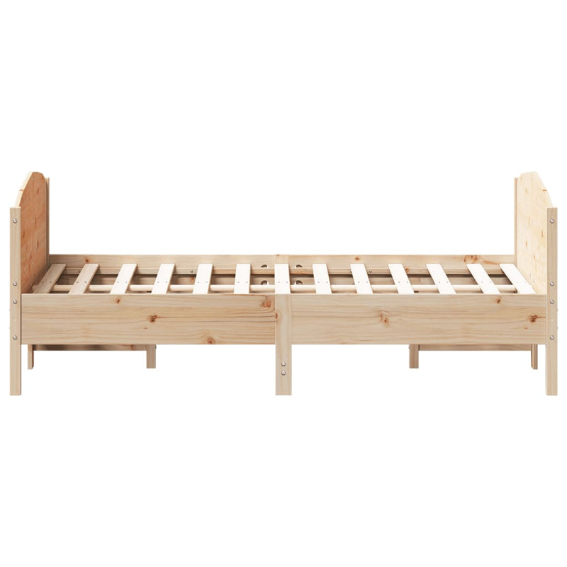 Bed Frame without Mattress 120x190 cm Small Double Solid Wood Pine