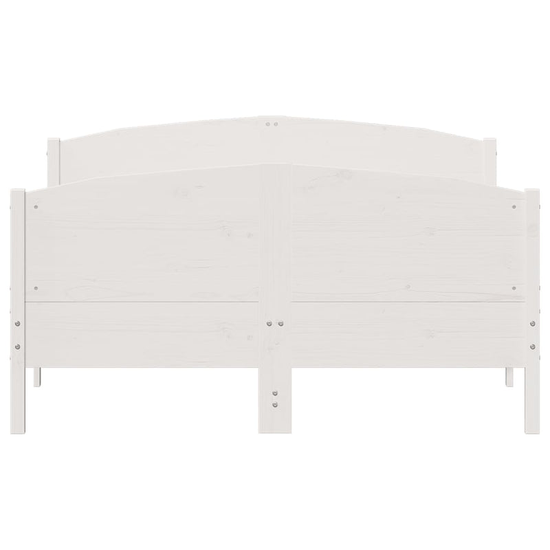 Bed Frame without Mattress White 120x190 cm Small Double Solid Wood Pine
