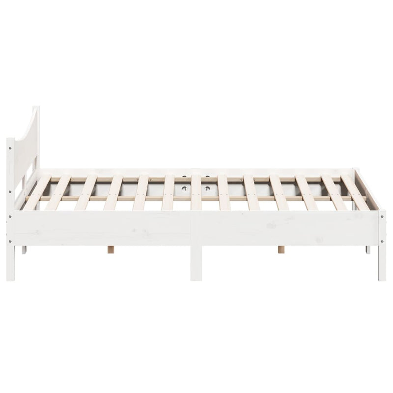 Modern Wooden Emperor Size 2m Bed Frame Base With Headboard Solid Pine Wood