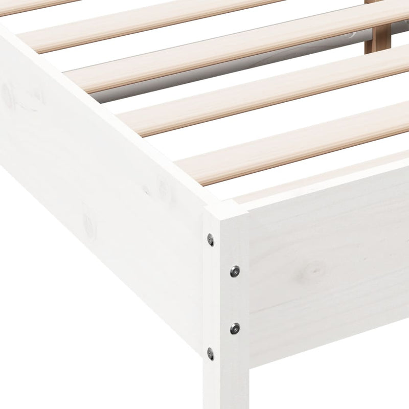 Modern Wooden Emperor Size 2m Bed Frame Base With Headboard Solid Pine Wood