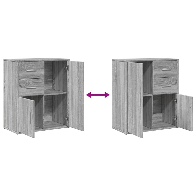 Sideboard Grey Sonoma 60x31x70 cm Engineered Wood