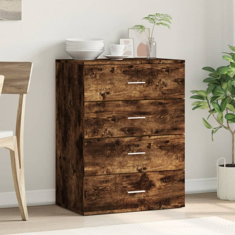 Sideboard Smoked Oak 60x39x80 cm Engineered Wood