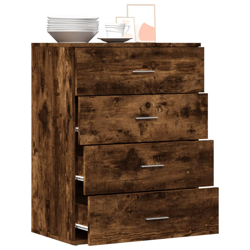 Sideboard Smoked Oak 60x39x80 cm Engineered Wood