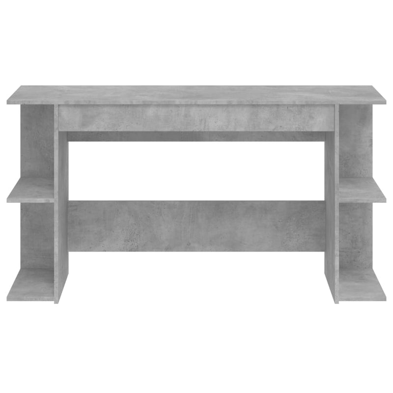 Modern Wooden Home Office Gaming Computer Desk With Open Storage Shelves Wood