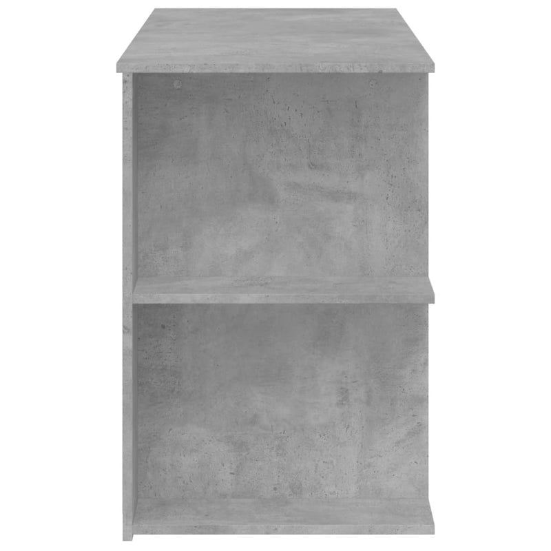Modern Wooden Home Office Gaming Computer Desk With Open Storage Shelves Wood