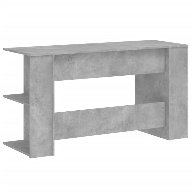 Modern Wooden Home Office Gaming Computer Desk With Open Storage Shelves Wood