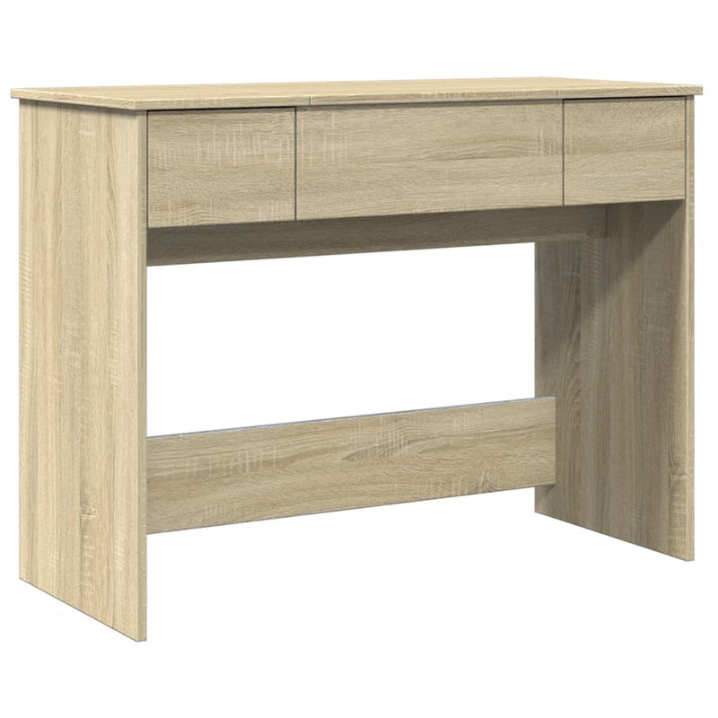 Modern Wooden Dressing Table Makeup Vanity Desk With Drawers & Pull Up Mirror