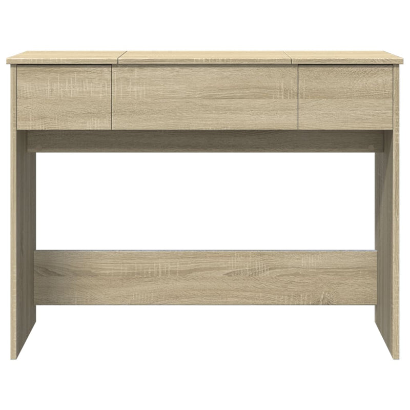 Modern Wooden Dressing Table Makeup Vanity Desk With Drawers & Pull Up Mirror