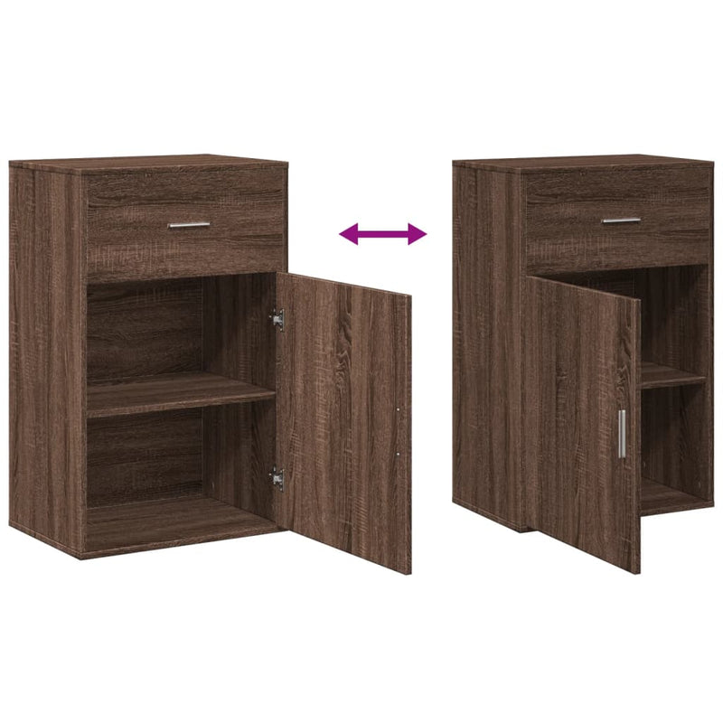 Storage Cabinet Brown Oak 56.5x39x90 cm Engineered Wood