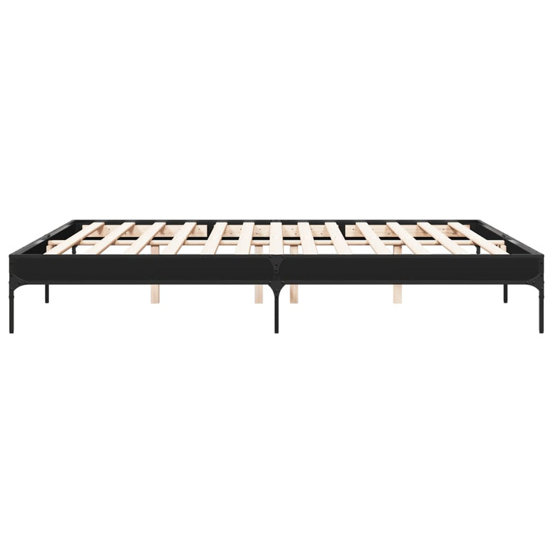 Bed Frame without Mattress Black 200x200 cm