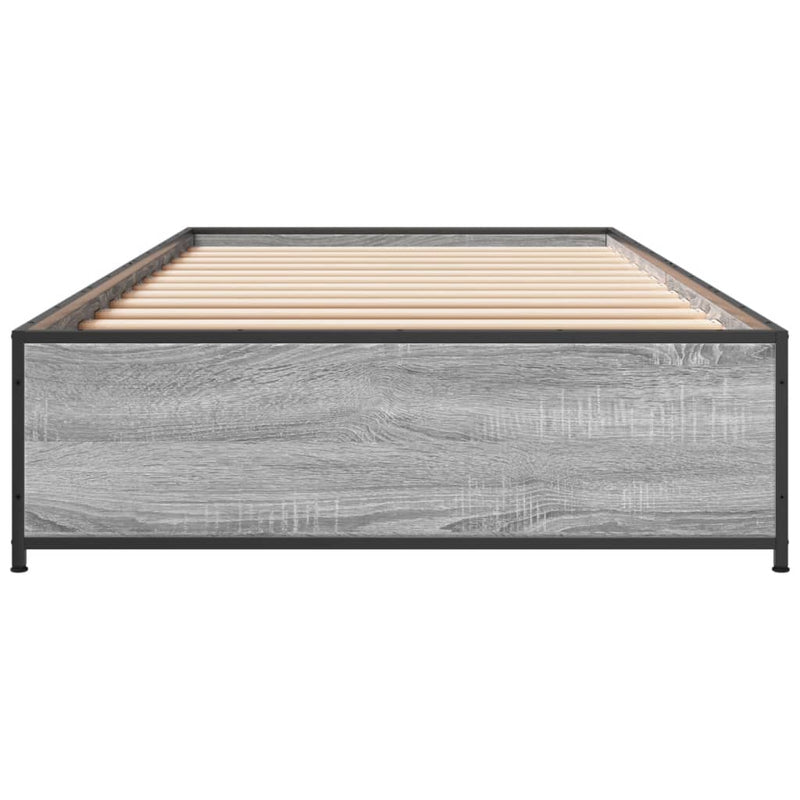 Bed Frame without Mattress Grey Sonoma 90x190 cm Single