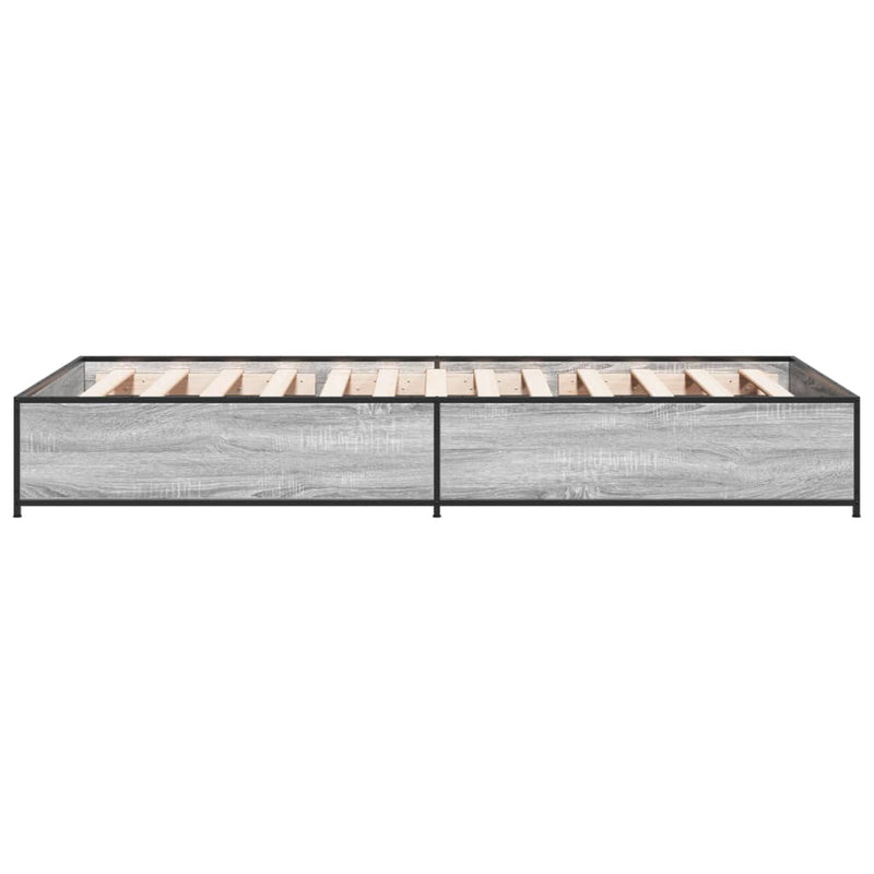 Bed Frame without Mattress Grey Sonoma 90x190 cm Single