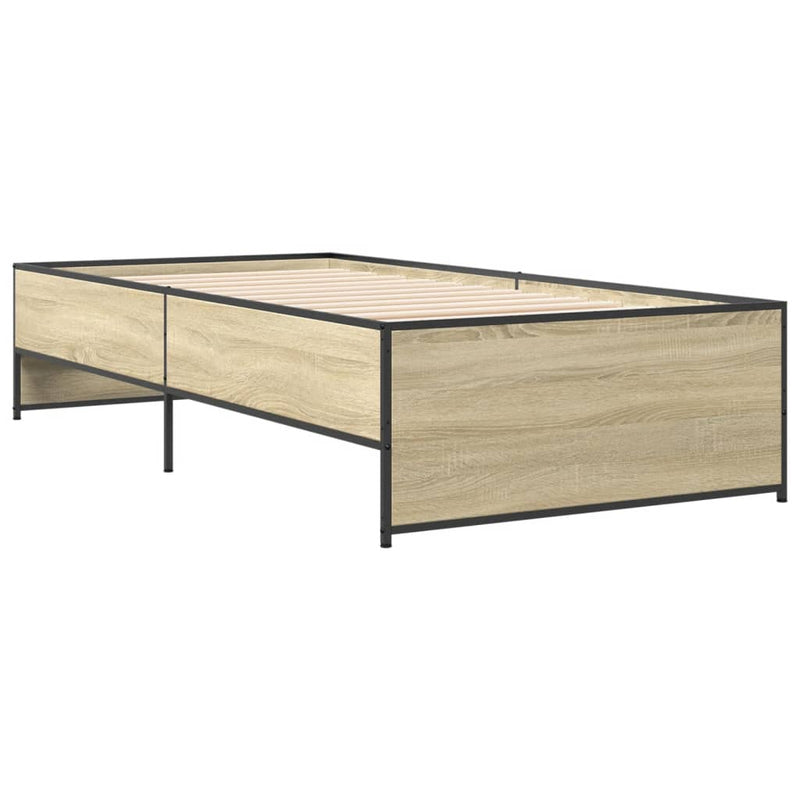 Bed Frame without Mattress Sonoma Oak 75x190 cm Small Single