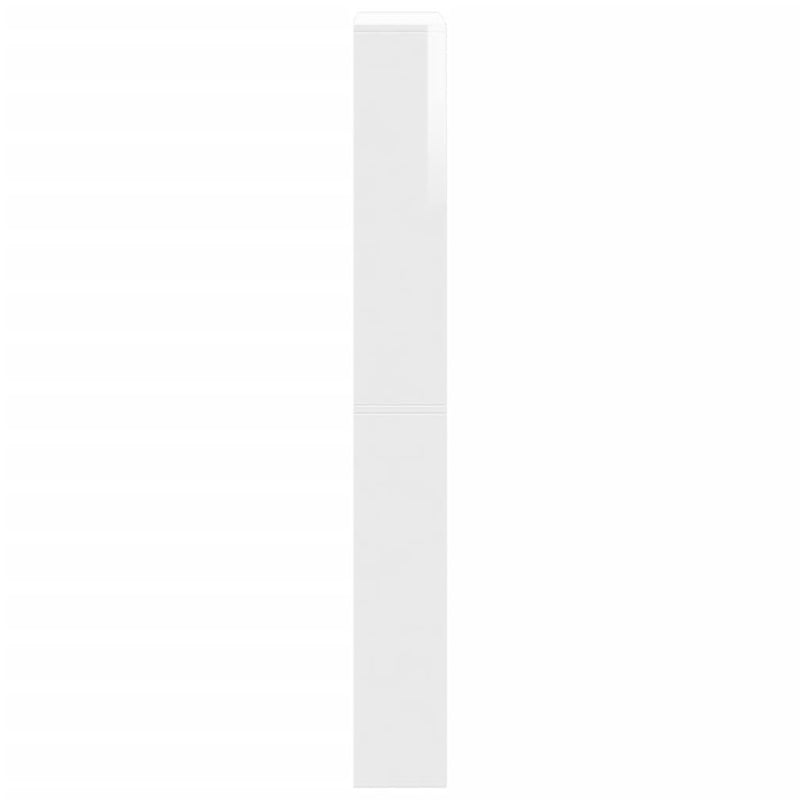 Shoe Cabinet with Mirror 4-Layer High Gloss White 63x17x134 cm