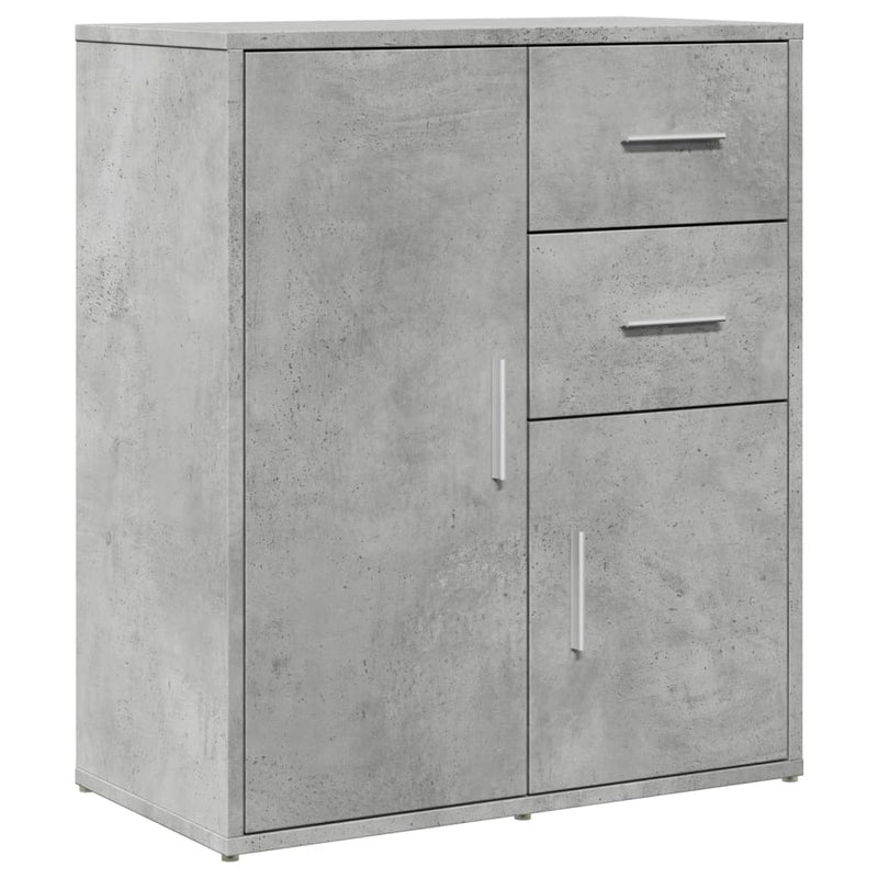 Sideboards 2 pcs Concrete Grey 60x31x70 cm Engineered Wood