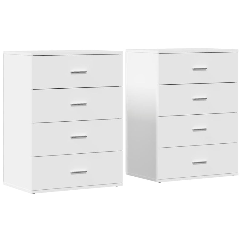 Sideboards 2 pcs White 60x39x80 cm Engineered Wood