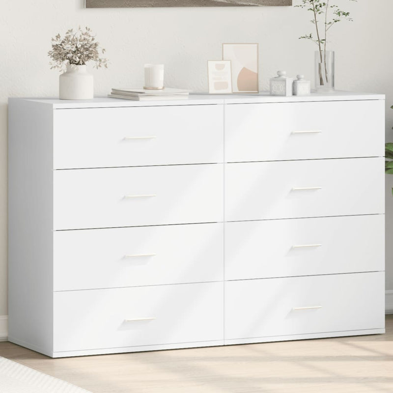 Sideboards 2 pcs White 60x39x80 cm Engineered Wood