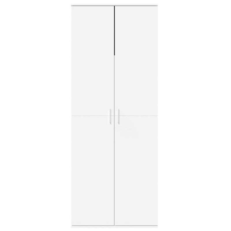 Highboard White 70x35x180 cm Engineered Wood