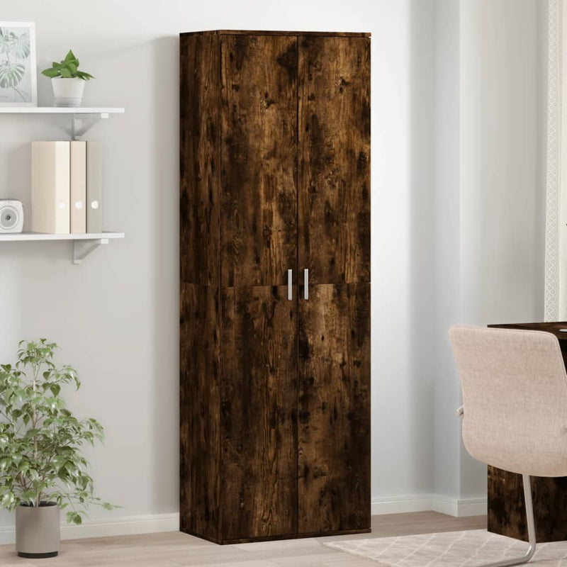 Highboard Smoked Oak 60x35x180 cm Engineered Wood