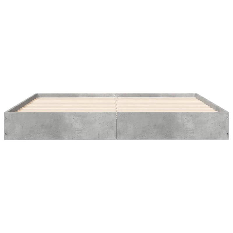 Bed Frame without Mattress Concrete Grey 140x200 cm
