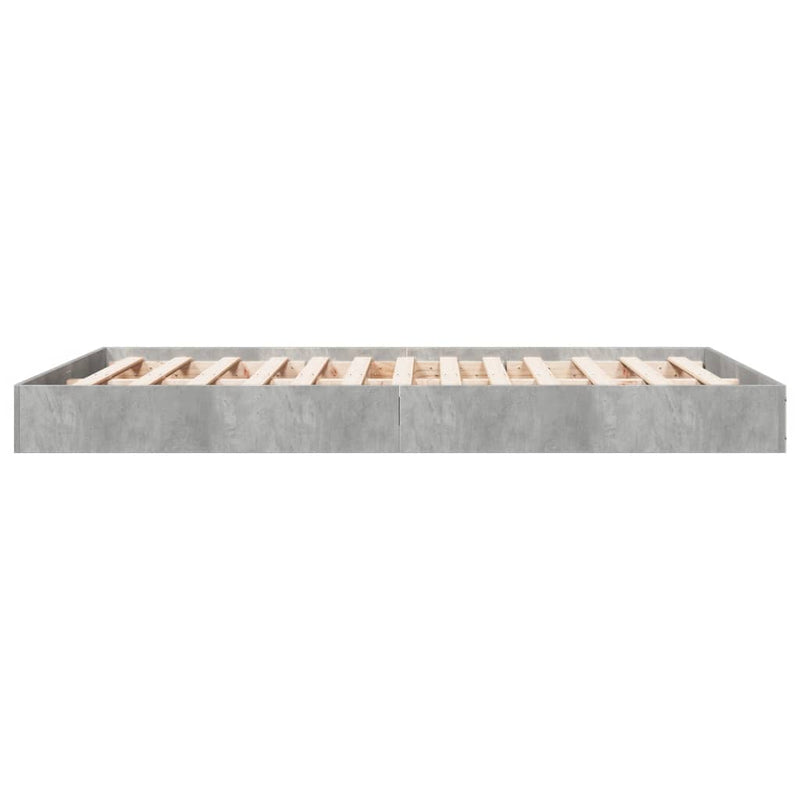 Bed Frame without Mattress Concrete Grey 140x200 cm