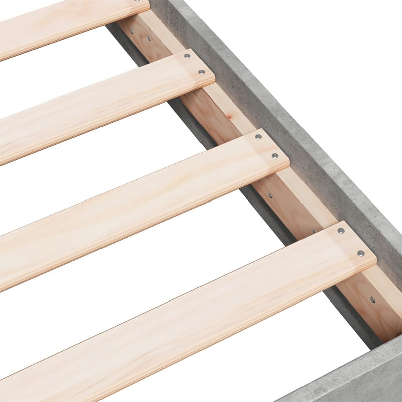 Bed Frame without Mattress Concrete Grey 140x200 cm