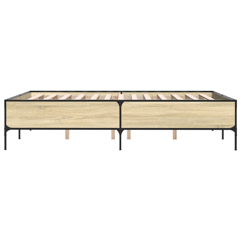 Bed Frame without Mattress Sonoma Oak 140x190 cm