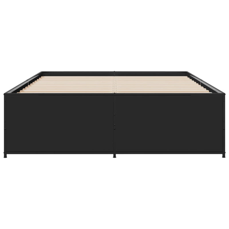 Bed Frame without Mattress Black 120x200 cm
