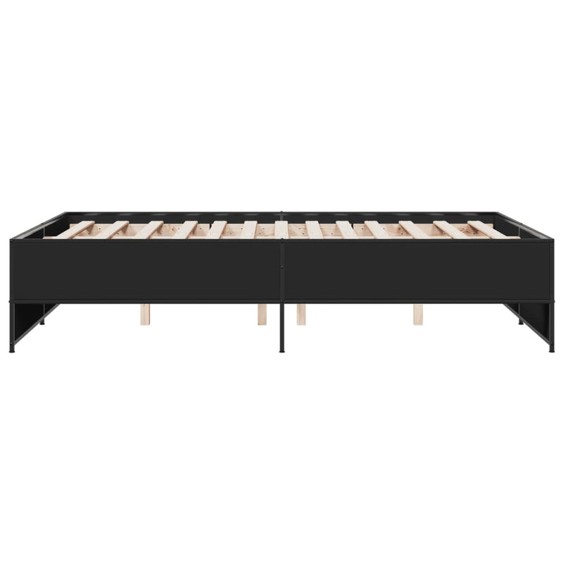 Bed Frame without Mattress Black 120x200 cm