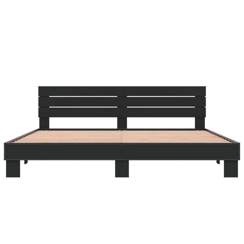 Modern Wooden Emperor Size 2m Bed Frame Base With Headboard Solid Wood Beds