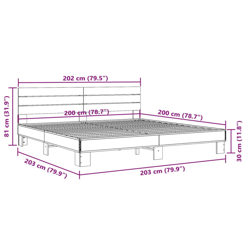 Modern Wooden Emperor Size 2m Bed Frame Base With Headboard Solid Wood Beds