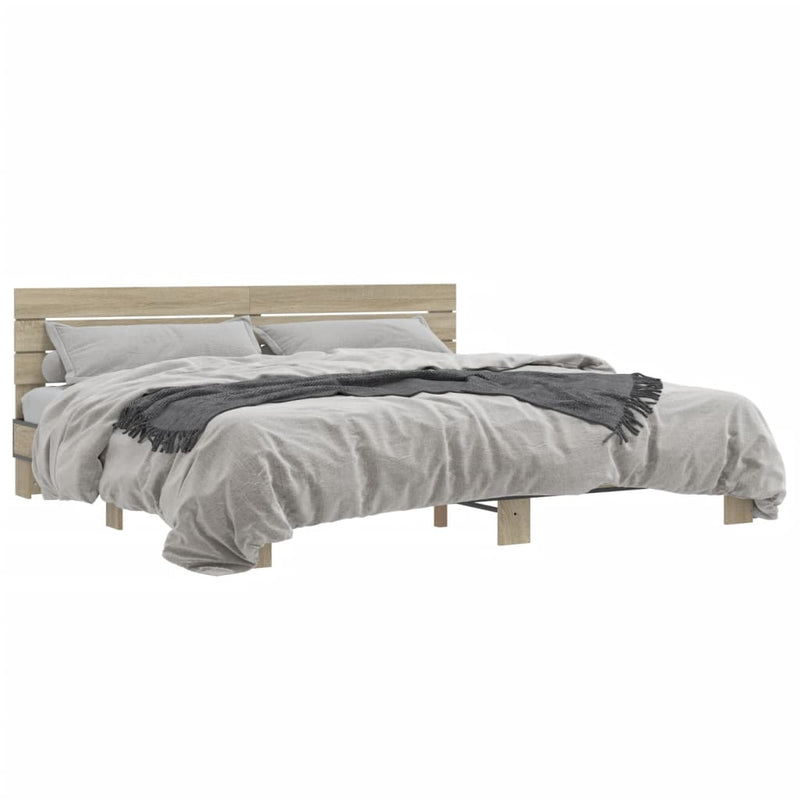 Modern Wooden Emperor Size 2m Bed Frame Base With Headboard Solid Wood Beds