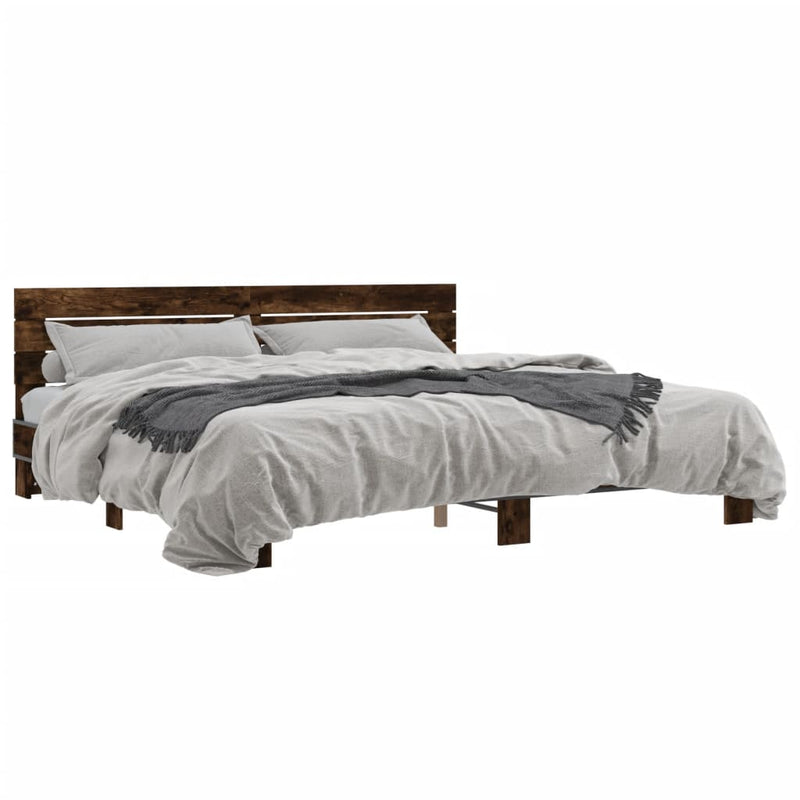 Modern Wooden Emperor Size 2m Bed Frame Base With Headboard Solid Wood Beds