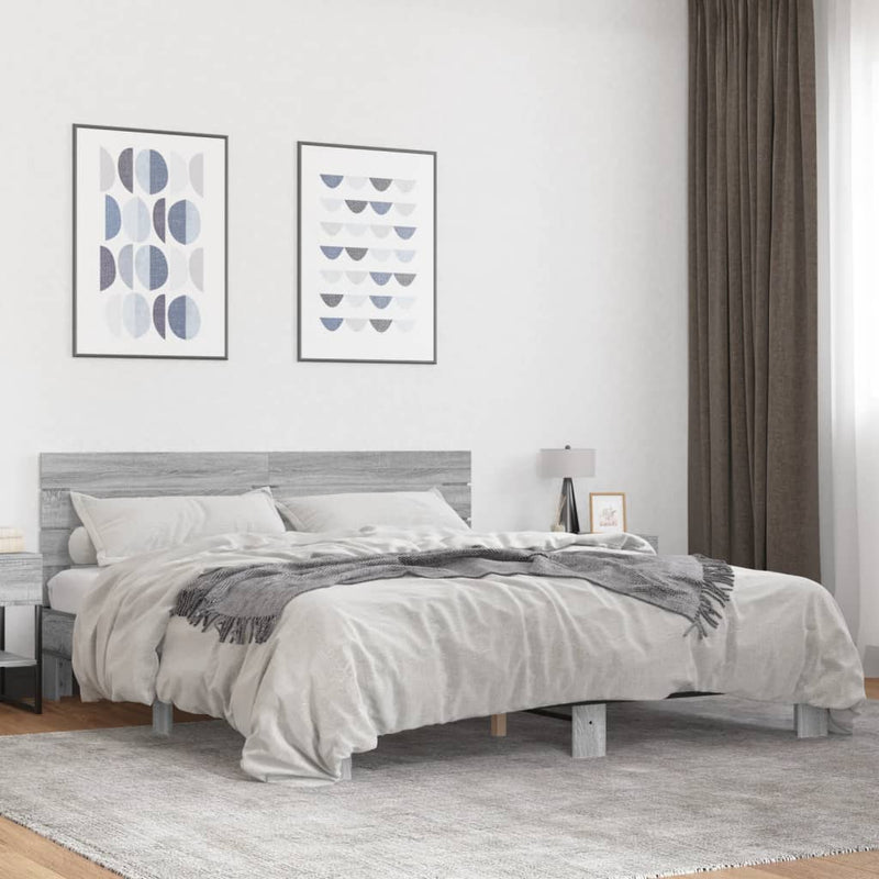 Modern Wooden Emperor Size 2m Bed Frame Base With Headboard Solid Wood Beds