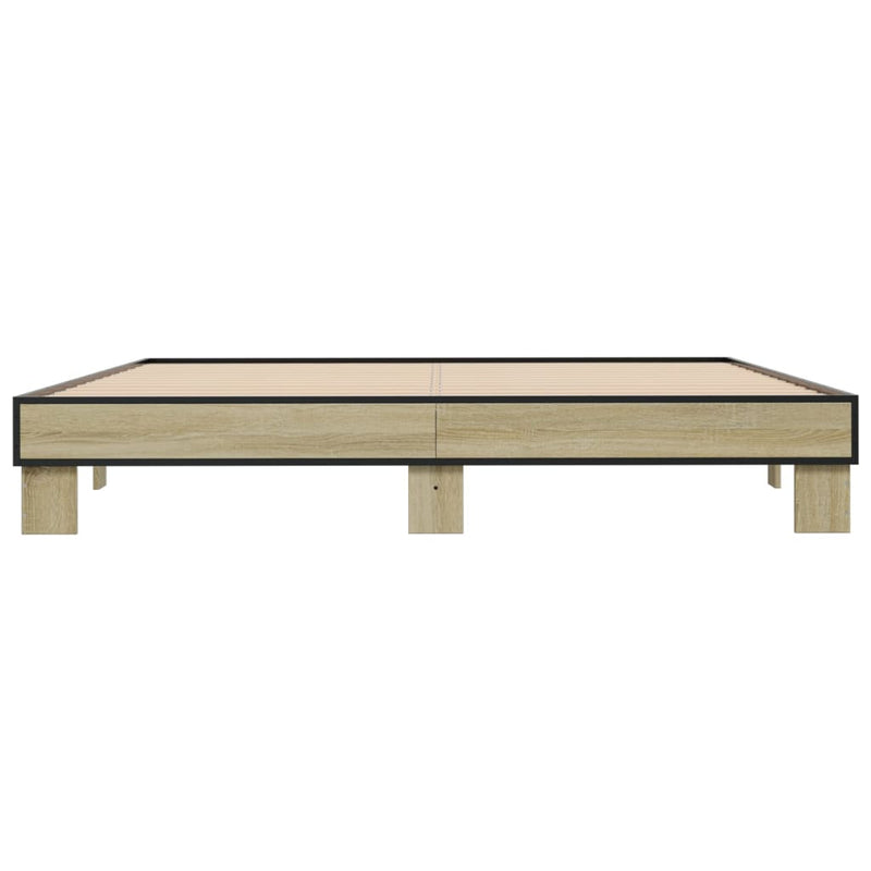 Bed Frame without Mattress Sonoma Oak 200x200 cm
