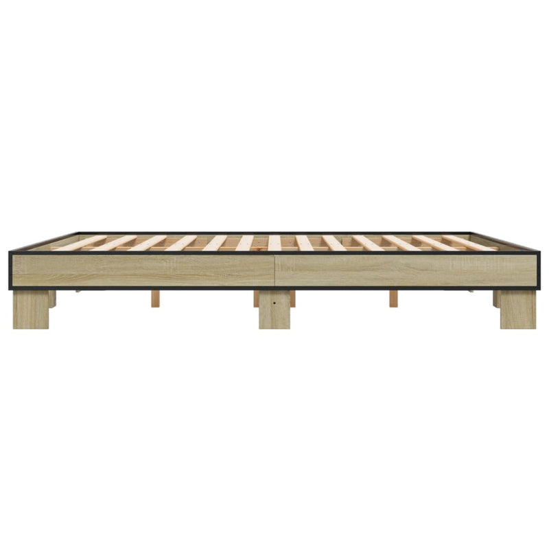 Bed Frame without Mattress Sonoma Oak 200x200 cm