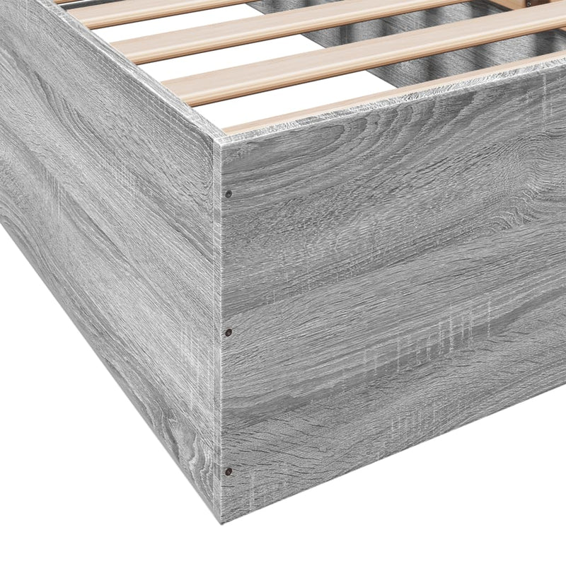 Bed Frame without Mattress Grey Sonoma 100x200 cm