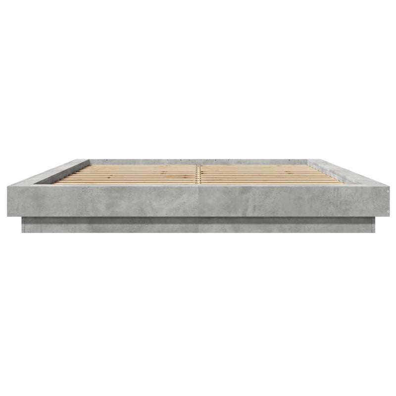Modern Wooden Queen Size 160cm Bed Frame Base With LED Lights Wood Beds