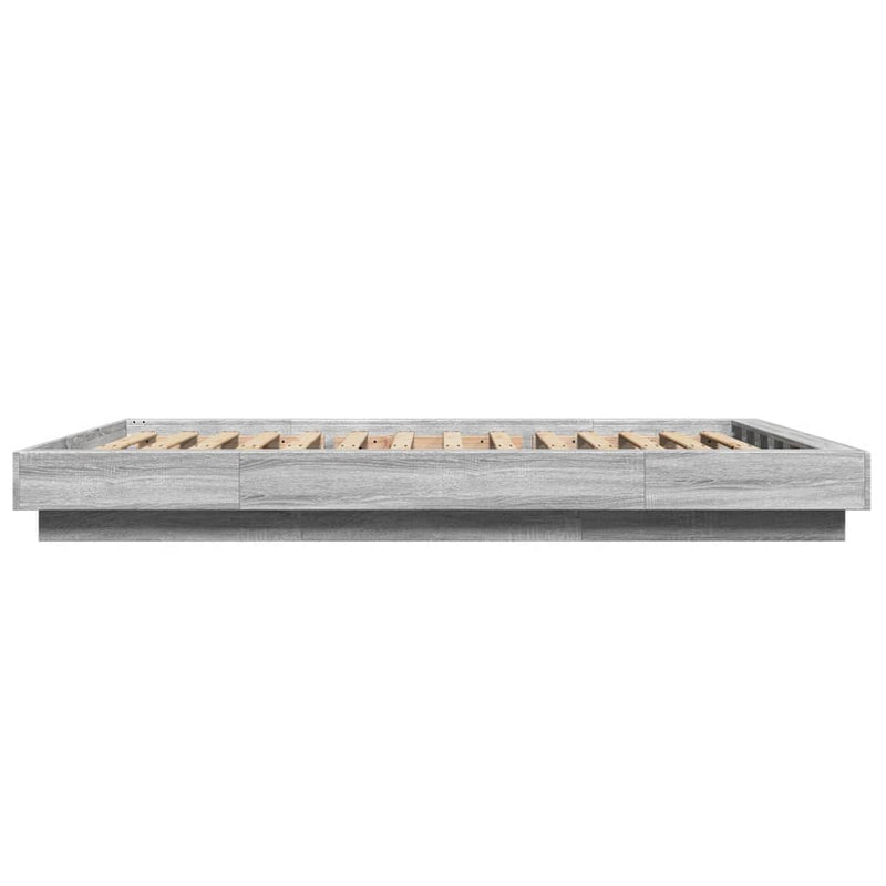 Bed Frame without Mattress Grey Sonoma 140x200 cm