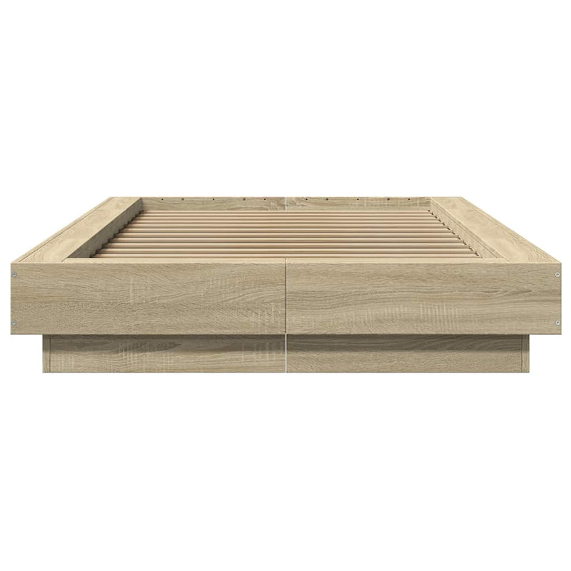 Bed Frame without Mattress Sonoma Oak 100x200 cm