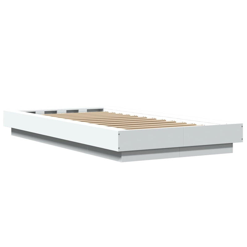Bed Frame without Mattress White 90x200 cm
