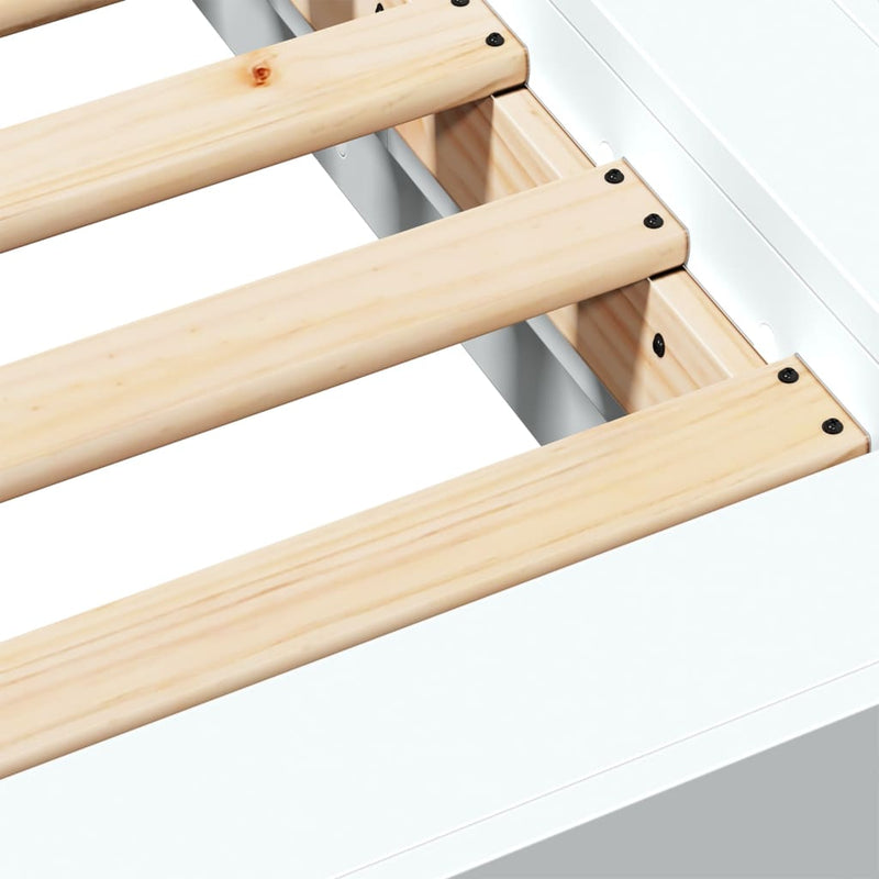 Bed Frame without Mattress White 90x200 cm
