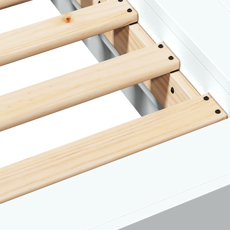 Bed Frame without Mattress White 135x190 cm Double