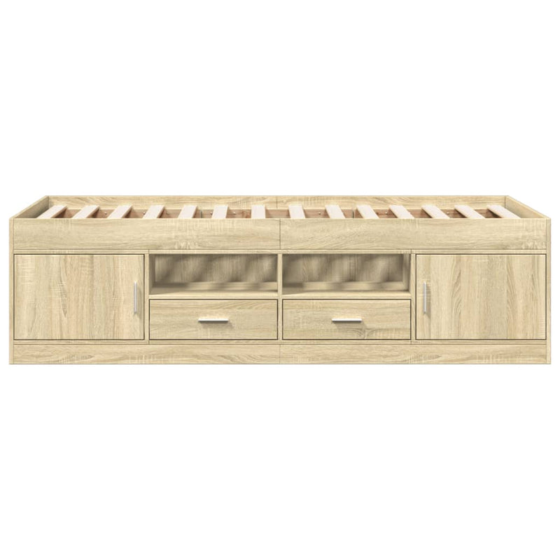 Daybed with Drawers without Mattress Sonoma Oak 90x200 cm