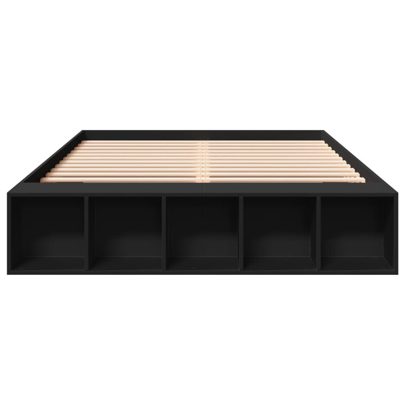 Bed Frame without Mattress Black 150x200 cm King Size
