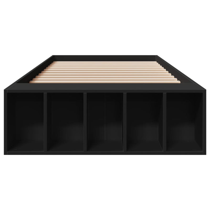 Bed Frame without Mattress Black 100x200 cm