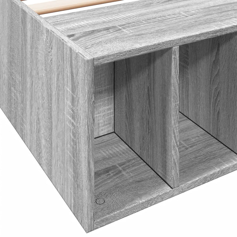 Bed Frame without Mattress Grey Sonoma 100x200 cm