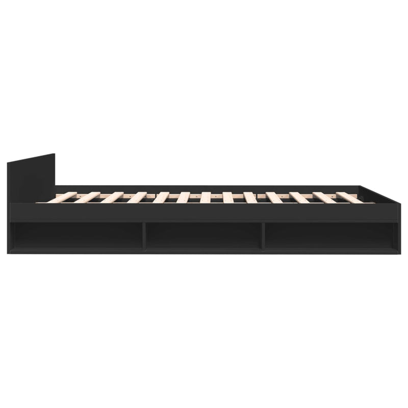 Modern Wooden Queen Size 1.6m Bed Frame Base With Under Storage Space Drawers